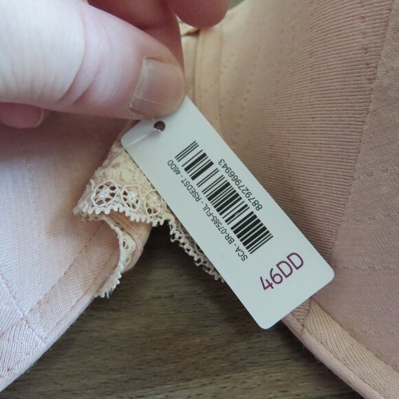 ADORE ME Annabelle Contour Plus Bra in Beige Rose Dust Lace - Size 46DD NWT - Picture 11 of 11